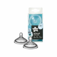 Tommee Tippee CTN ADVANCED ANTI-COLIC Nastavek za stekleničko, Srednji pretok 3m+, 2 kosa