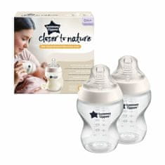 Tommee Tippee CTN steklenička za dojenčke, dvojno pakiranje brez BPA, 2x260 ml, 0m+