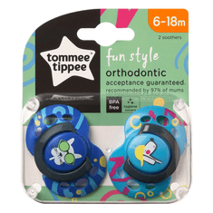 Tommee Tippee CTN Fun, Silikonska duda 6-18 mesecev, 2 kom