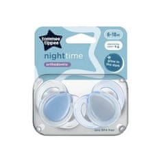 Tommee Tippee CTN Night Time, Silikonska nočna duda, 6-18m, 2 kosa