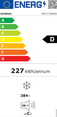 Gorenje zamrzovalna omara FNC717DAW5, 384l, D razred