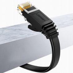 Noah Ploščati mrežni patchcord RJ45 LAN Ethernet Cat. 6 2m črne barve