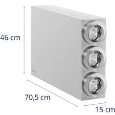 Noah Dozator za skodelice za enkratno uporabo s 3 dozatorji STAL 81 - 89 mm