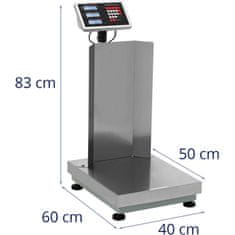 Noah Skladiščna ploščadna tehtnica z naslonom 40 x 50 cm LCD 300 kg / 0,02 kg