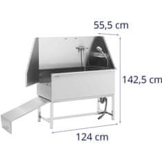 Noah Kopalna kad za umivanje psov s klančino 122 x 56 x 142 cm