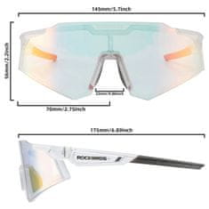 Noah Fotohromna kolesarska očala s filtri UV 400 UVA in UVB, bela