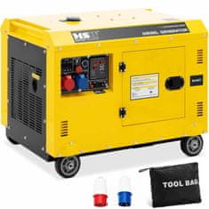 Noah Agregat generator prądotwórczy diesel na kółkach 240/400 V 8500 W 10 kVA 30 l