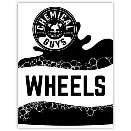 Boxman Chemical Guys Bucket Sticker Wheels Black - črna nalepka za vedro