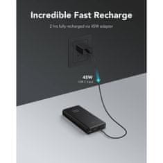 VEGER T100 PowerBank 20.000 mAh T100, črn