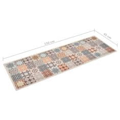 Vidaxl Kuhinjska preproga pralna barva mozaika 45x150 cm