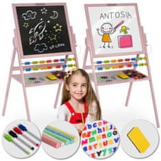 ACTIVESHOP Ricokids magnetna vrtljiva tabla - roza