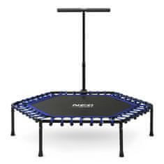 ACTIVESHOP Fitnes trampolin z ročajem 127 cm Neo-Sport - šesterokotni modri