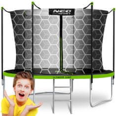 shumee 8ft/252cm vrtni trampolin z notranjo mrežo in lestvijo Neo-Sport