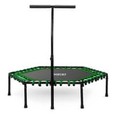 ACTIVESHOP Fitnes trampolin z ročajem 127 cm Neo-Sport - šesterokotni zeleni