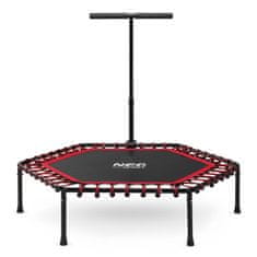 ACTIVESHOP Fitnes trampolin z ročajem 127 cm Neo-Sport - šesterokotni rdeči