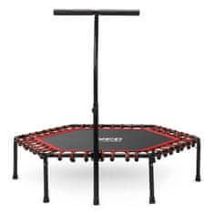 ACTIVESHOP Fitnes trampolin z ročajem 127 cm Neo-Sport - šesterokotni rdeči