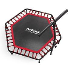 ACTIVESHOP Fitnes trampolin z ročajem 127 cm Neo-Sport - šesterokotni rdeči