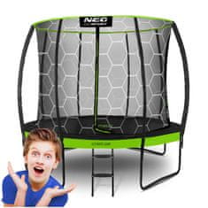 ACTIVESHOP Vrtni profilirani trampolin 8ft/252cm z notranjo mrežo Neo-Sport