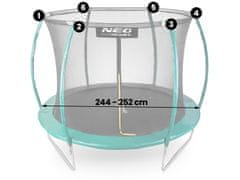 ACTIVESHOP Notranja mreža za trampoline 252 cm 8ft Neo-Sport