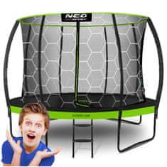 ACTIVESHOP 12ft/374cm profiliran vrtni trampolin z notranjo mrežo Neo-Sport