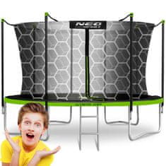 ACTIVESHOP Vrtni trampolin 12ft/374cm z notranjo mrežo in lestvijo Neo-Sport