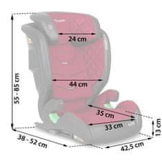 ACTIVESHOP Avtosedež Nukido Louis črna/rdeča 15-36 kg ISOFIX