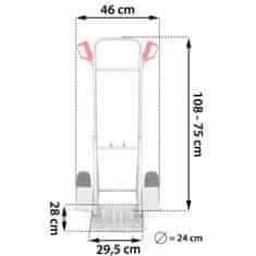 ACTIVESHOP Prevozni voziček Humberg HM-507, zložljivi ročni voziček