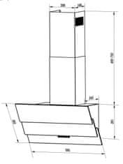 ACTIVESHOP Dimniška kuhinjska napa 60 cm Berdsen BT-212 črna