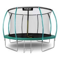 ACTIVESHOP 12ft/374cm profiliran vrtni trampolin z notranjo mrežo Neo-Sport