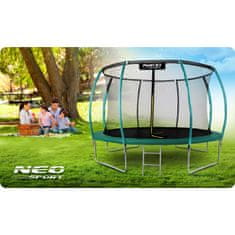 ACTIVESHOP 12ft/374cm profiliran vrtni trampolin z notranjo mrežo Neo-Sport