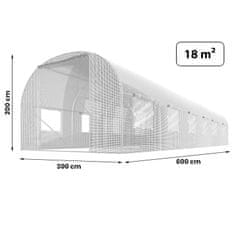 ACTIVESHOP Folija za vrtni tunel 3x6m (18m2) bela Plonos