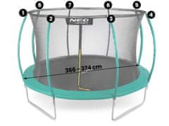 ACTIVESHOP Notranja mreža za 374cm 12ft trampoline Neo-Sport