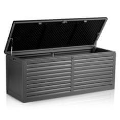 ACTIVESHOP Vrtni zaboj 143 x 57 x 53,5 cm 390 litrov črno-siva