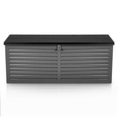 ACTIVESHOP Vrtni zaboj 143 x 57 x 53,5 cm 390 litrov črno-siva