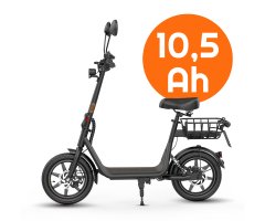 Qubo Best 14 električni skiro, 35,56 cm (14) gume, 500W motor, 504Wh baterija, vzmetenje, ogledala, košara