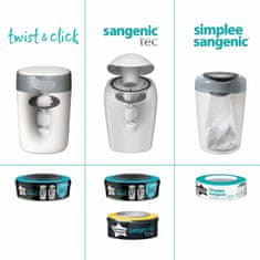 Tommee Tippee Košara za plenice Twist & Click, roza