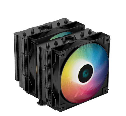  DeepCool AG620 BK ARGB hladilnik za procesor, 2x 120 mm, črn