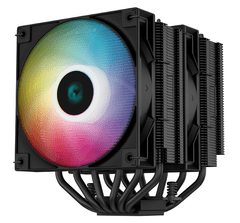 DEEPCOOL AG620 BK ARGB hladilnik za procesor, 2× 120 mm, črn