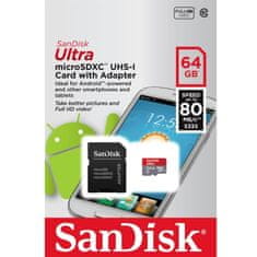 SanDisk SANDISK Ultra SDXC CLASS 10 micro SD kartica 64GB