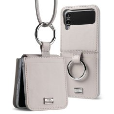 Miramarket RINGKE PODPIS FOLIO GALAXY Z FLIP 4 DOVE GREY