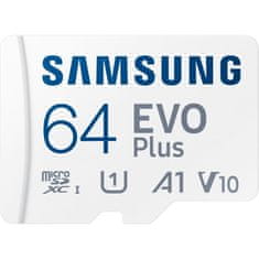 Miramarket Samsung microSDXC EVO Plus - 64 GB UHS-I U1 A1 V10 pomnilniška kartica z adapterjem