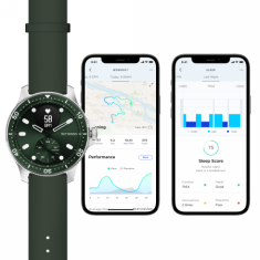 Miramarket Withings ScanWatch Horizon - ura s funkcijo EKG ter spremljanjem pulza, SPO2, telesne dejavnosti in spanja (zelena)