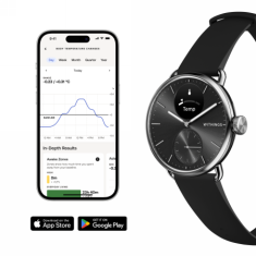 Miramarket Withings Scanwatch 2 - ura z merjenjem EKG, pulza in SPO2 ter merjenjem telesne dejavnosti in spanja (38 mm, črna)