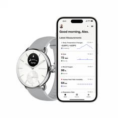 NEW Withings Scanwatch 2 - ura z merjenjem EKG, pulza in SPO2 ter merjenjem telesne dejavnosti in spanja (38 mm, bela)