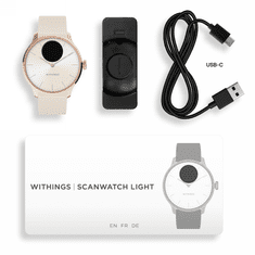 Miramarket Withings Scanwatch Light - hibridna pametna ura (37 mm, roza zlata-peščena)