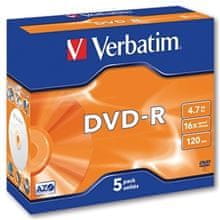 DVD-R Verbatim, standardna škatla 5 kosov