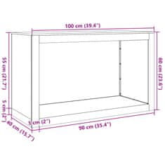 Vidaxl Stojalo za drva zeleno 100x40x60 cm jeklo