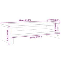 Vidaxl Stojalo za monitor bela 54x22x15 cm inženirski les