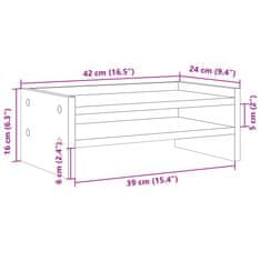 Vidaxl Stojalo za monitor starinski les 42x24x16 cm inženirski les