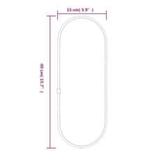 Vidaxl Stensko ogledalo zlate 40x15 cm ovalno